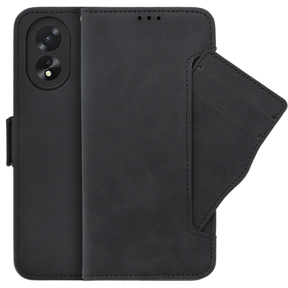 Pattintható tok a Oppo A58 4G, Card Slot, fekete