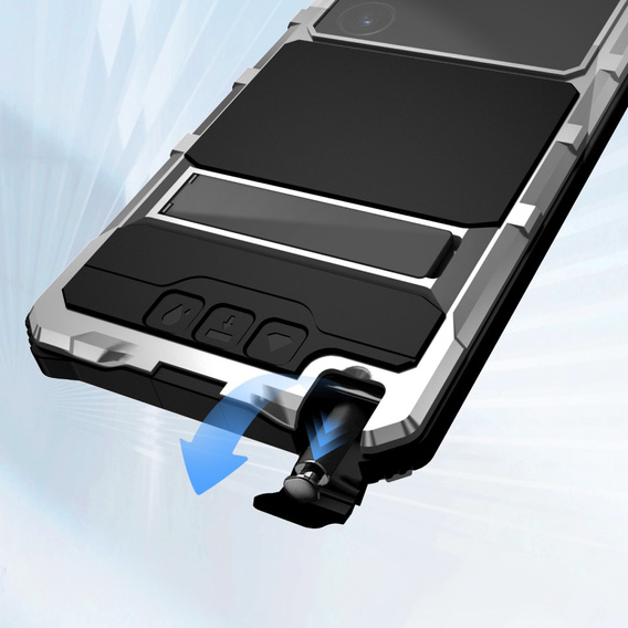 Páncélozott tok a Samsung Galaxy S25 Ultra, R-JUST, ezüst