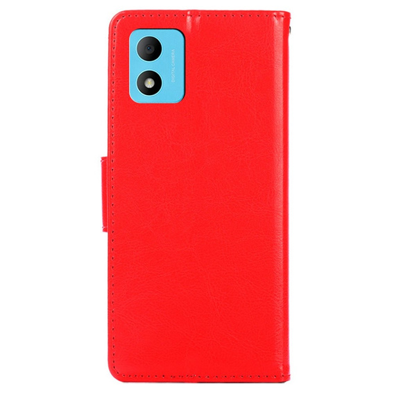 Pattintható tok a TCL 305i, PU Leather Wallet Case, piros