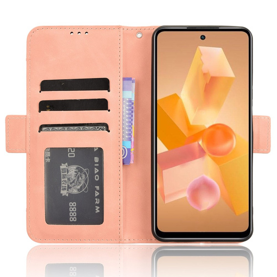 Pattintható tok a Infinix Hot 40i, Card Slot, rózsaszín