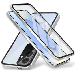 Tok Samsung Galaxy S25, Magnetic Dual Glass, ezüst