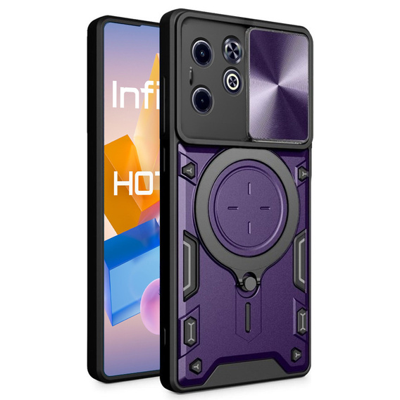 Páncélozott tok Infinix Hot 40i, CamShield Slide, lila
