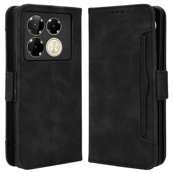 Pattintható tok a Infinix Note 40 Pro Plus, Card Slot, fekete