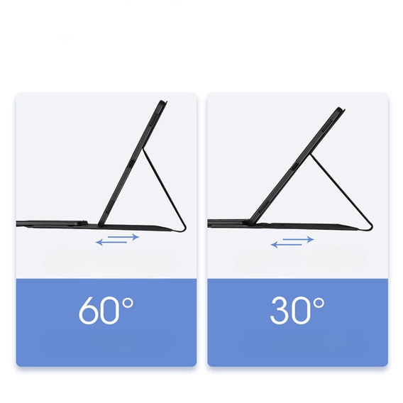 Tok + billentyűzet Samsung Galaxy Tab S10 Ultra, Dux Ducis TouchPad Leather Pen Slot, fekete