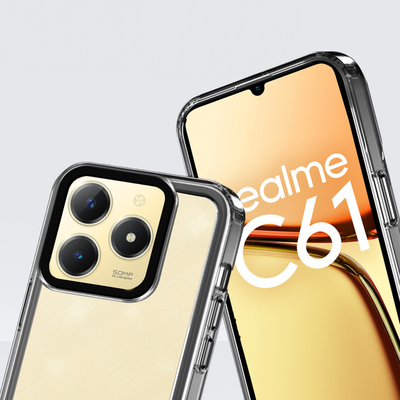 Telefontok a Realme C61, Fusion Hybrid, átlátszó / fekete