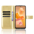 Pattintható tok a Infinix Hot 40i, Crazy Horse Wallet, arany