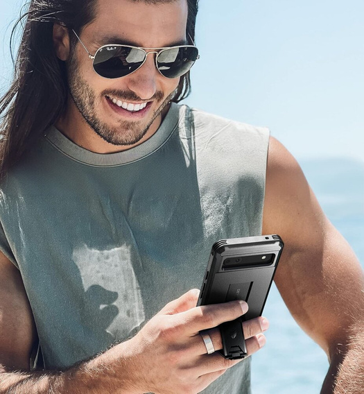 Páncélozott tok a Google Pixel 6a, Dexnor Full Body, fekete