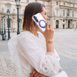 Mágneses tok Samsung Galaxy A56-hoz, MagSafe, lila + üveg 9H