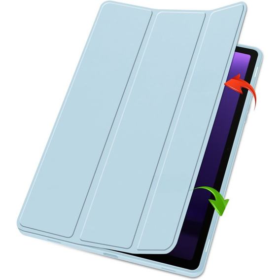 Tok Samsung Galaxy Tab S10 FE+ Plus, Smartcase tolltartóval, kék