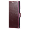 Pattintható tok a Samsung Galaxy S23 Ultra, ERBORD Waxy Wallet, piros