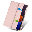 Tok Samsung Galaxy Tab S7 Plus / Tab S7 FE, Smartcase Hybrid, tolltartó résszel, rózsaszín