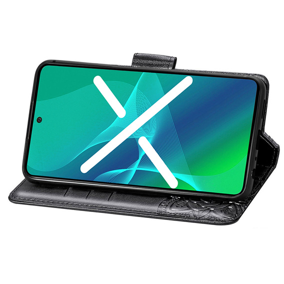 Pattintható tok a Nokia C21 Plus, Butterfly, fekete