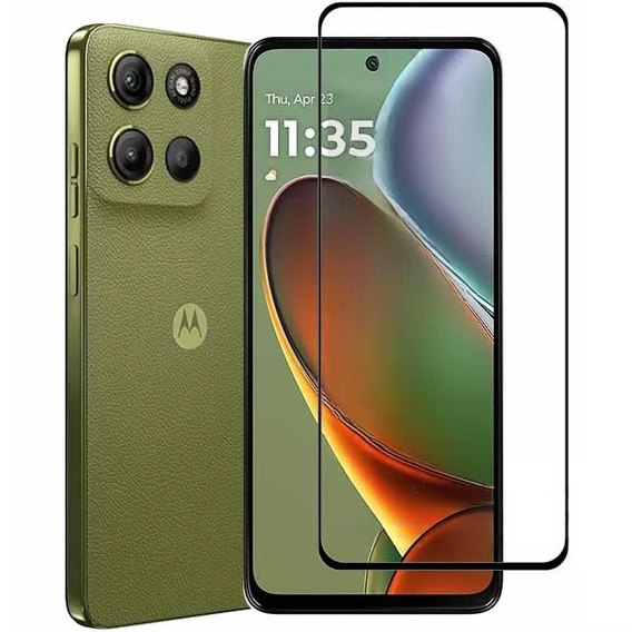 3D edzett üveg Motorola Moto G15 / Motorola Moto G15 Power készülékhez, fekete keret