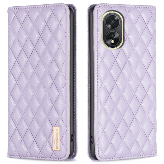 Pattintható tok a Oppo A38 4G, Wallet, BINFEN COLOR, lila