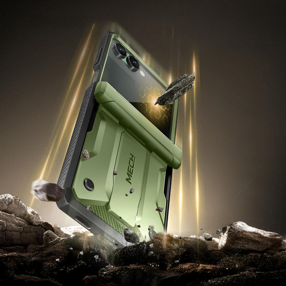 Tongate MECH tok MagSafe-val a Samsung Galaxy Z Flip7 FE / Z Flip6 készülékhez, zöld színű