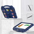 Gyermek tok iPad 9.7" 2018/2017 (6/5 gen.) / Pro 9.7" 2016, Cute Patterns, állvánnyal, sötétkék