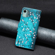 Pattintható tok a Nokia C12 4G, Wallet, Sakura, kék