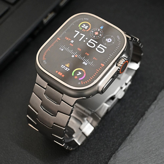 Karkötő Apple Watch 1/2/3/4/4/5/6/7/8/9/SE/ULTRA/ULTRA 2 42/44/45/45/49MM, titánium