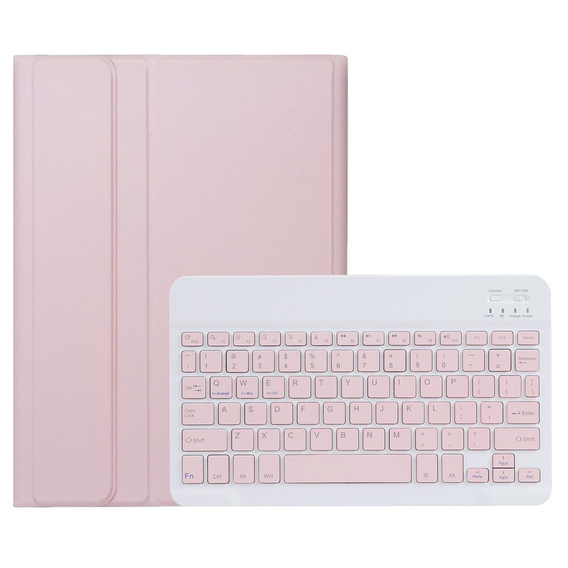 Bluetooth billentyűzetet tartalmazó tok Xiaomi Pad 7 / Xiaomi Pad 7 Pro készülékhez, rózsaszínű