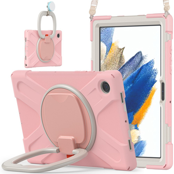 Gyerek tok Samsung Galaxy Tab A8 10.5 SM-X200 SM-X205, páncélozott, pánttal, kék