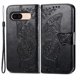 Pattintható tok a Google Pixel 8A, Butterfly, fekete