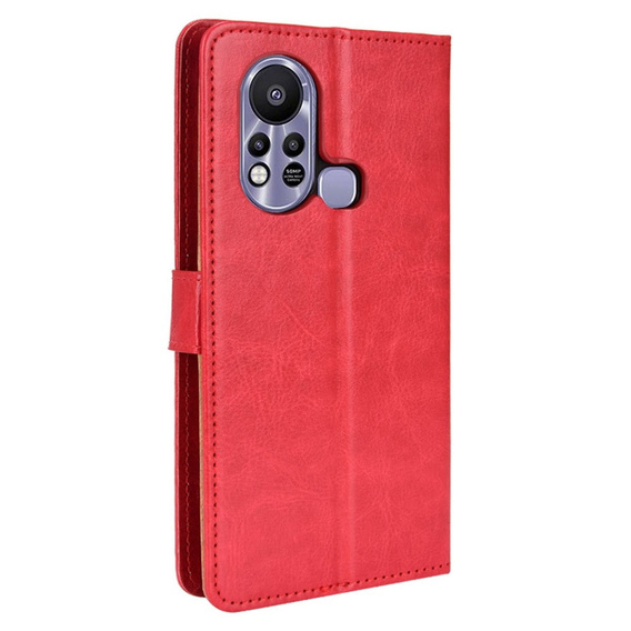 Pattintható tok a Infinix Hot 11s, Crazy Horse Wallet, piros
