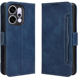 Flap tok Oppo Reno 14, kártya slot, pénztárca, tengerészkék
