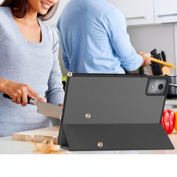 Tok Lenovo Tab K11 Plus, Smartcase, szürke