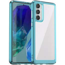 Telefontok a Samsung Galaxy M55 5G, Fusion Hybrid, átlátszó / kék