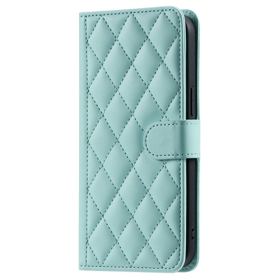 Flap tok Samsung Galaxy S25 FE, Rhombus Crossbody Leather, zöld