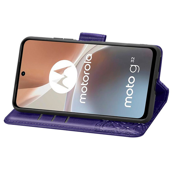 Pattintható tok a Motorola Moto G32, Butterfly, lila