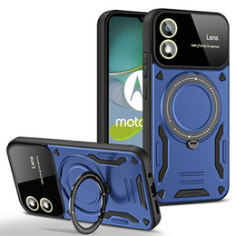 Páncélozott tok a Motorola Moto G24 / G24 Power / G04 készülékhez, Magnetic Ring, kék