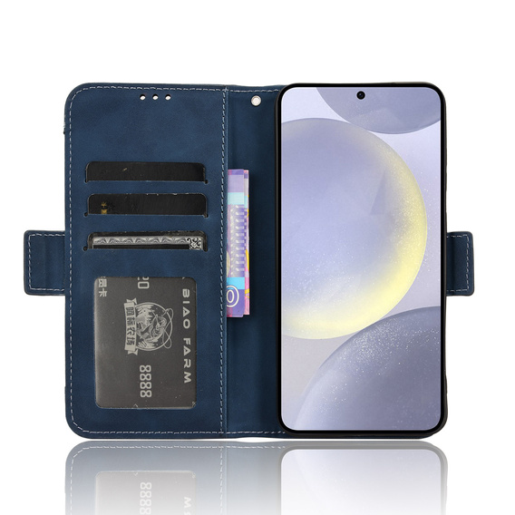 Pattintható tok a Samsung Galaxy S25 FE, Card Slot, sötétkék