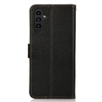 KHAZNEH RFID tok Samsung Galaxy A35 5G, Litchi textúra, fekete