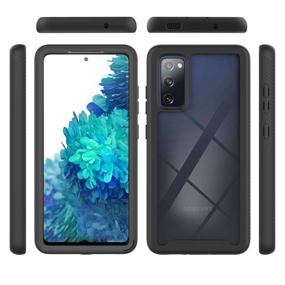 Tok Samsung Galaxy S20 FE készülékhez, Shockproof, fóliával, fekete