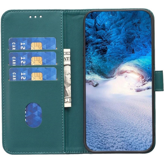 Pattintható tok a Samsung Galaxy A55 5G,BINFEN Wallet, zöld