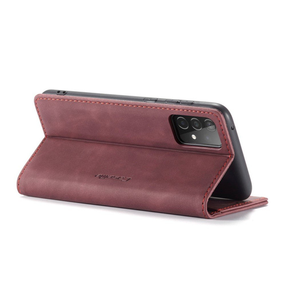 CASEME tok Samsung Galaxy A52 / A52s, Leather Wallet Case, bordó