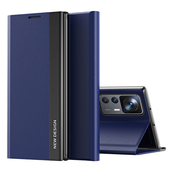 Pattintható tok a Xiaomi 12T / 12T Pro, Side Magnetic, sötétkék