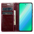 Pattintható tok a Samsung Galaxy S23, ERBORD Waxy Wallet, piros
