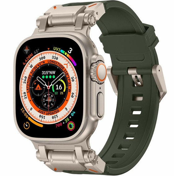 ERBORD ProTech szíj Apple Watch 1/2/3/4/4/5/6/7/8/9/SE/Ultra/Ultra 2 42/44/45/49MM, zöld