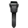 Bőrszíj Apple Watch 1/2/3/4/4/5/6/7/8/SE/Ultra 42/44/45/49mm, fekete