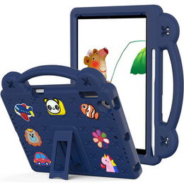Gyermek tok iPad 9.7" 2018/2017 (6/5 gen.) / Pro 9.7" 2016, Cute Patterns, állvánnyal, sötétkék