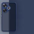 Szilikon tok Xiaomi Poco F6, kamera védelemmel, átlátszó / kék