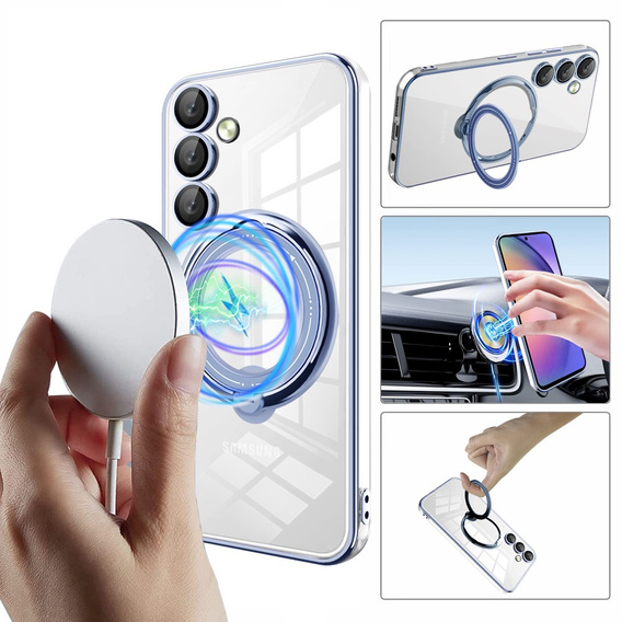 Mágneses tok Samsung Galaxy A54 5G készülékhez, MagSafe, kék