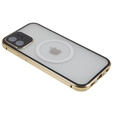 Magnetic Dual Glass MagSafe tok iPhone 12, arany