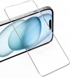 2x edzett üveg a iPhone 15 Plus, ERBORD 9H Hard Glass a képernyőn