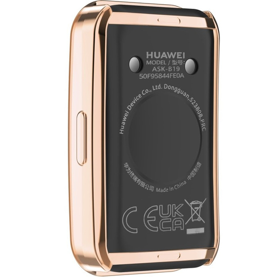 2w1 Etui z Osłoną Silikonową do Huawei Band 8, Różowe Rose Gold