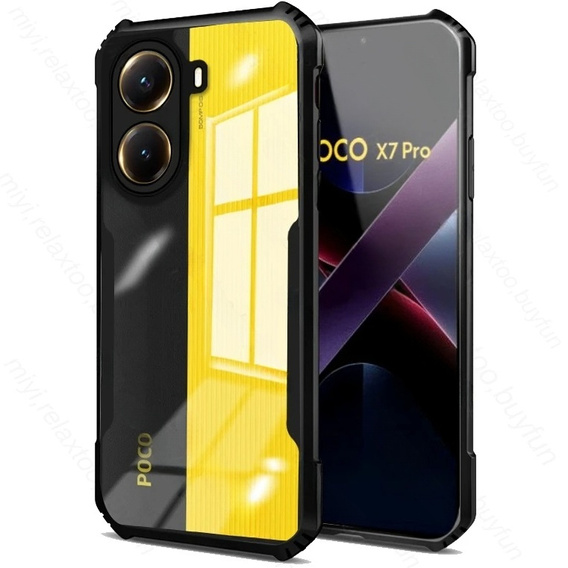 Telefontok a Xiaomi Poco X7 Pro 5G, AntiDrop Hybrid, fekete