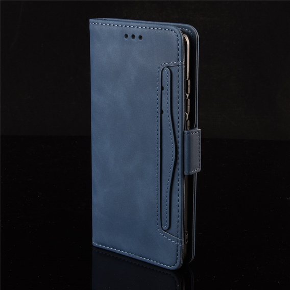 Flap tok Oppo Reno 14, kártya slot, pénztárca, tengerészkék