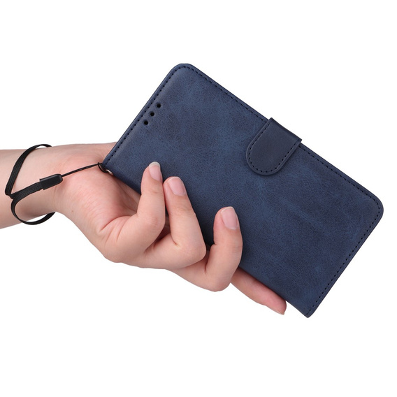 Pattintható tok a Samsung Galaxy A34 5G, Leather Wallet, sötétkék